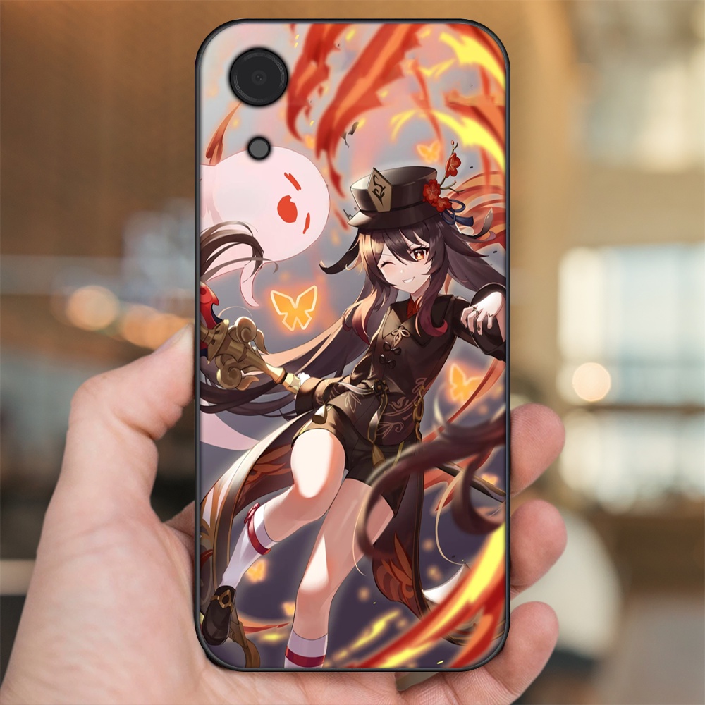 Ốp lưng Samsung A03 Core viền đen in hình Hutao Genshin Impact