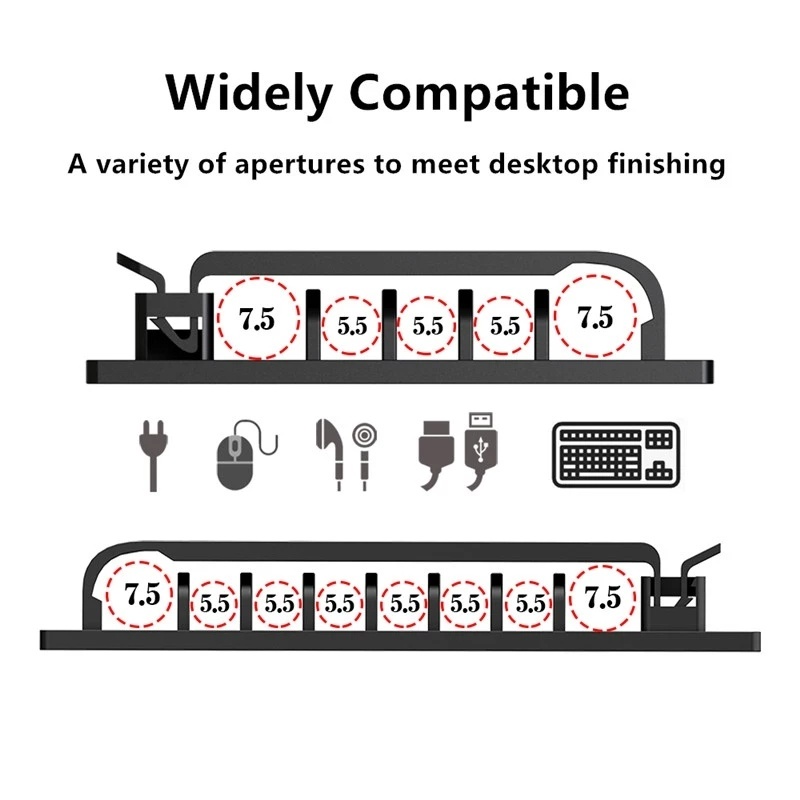 Dụng Cụ Cố Định Dây Cáp USB Tự Dính Để Bàn Đa Năng