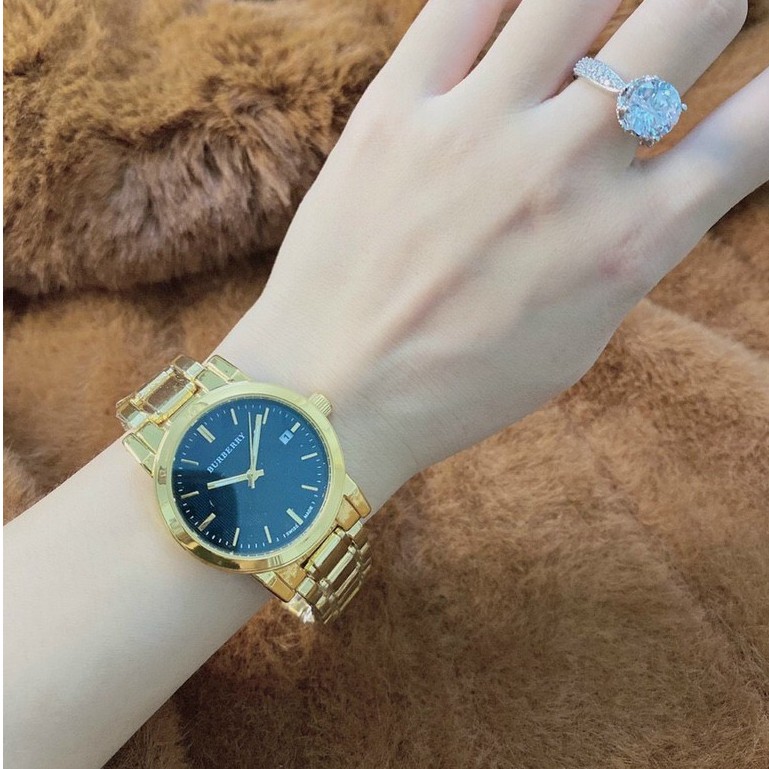 Đồng hồ nữ burberry dây kim loại không gỉ, hàng full box, thẻ bảo hành 12 tháng - Dongho.burberry