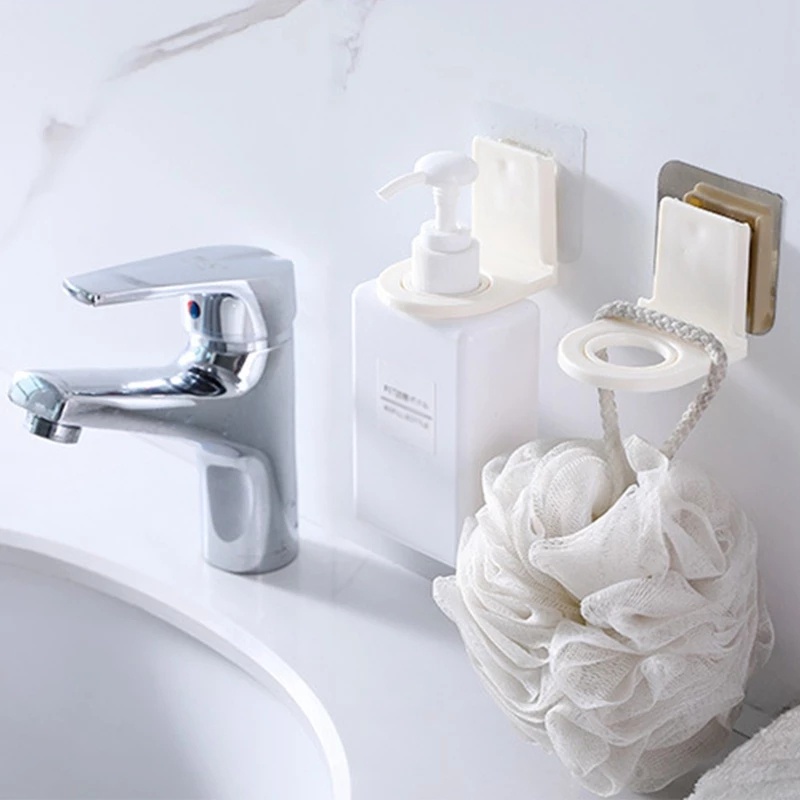 [Mới] Giá Đỡ Chai Dầu Gội / Chai Sữa Tắm / Xà Phòng Rửa Tay Tự Dính Không Cần Chạm