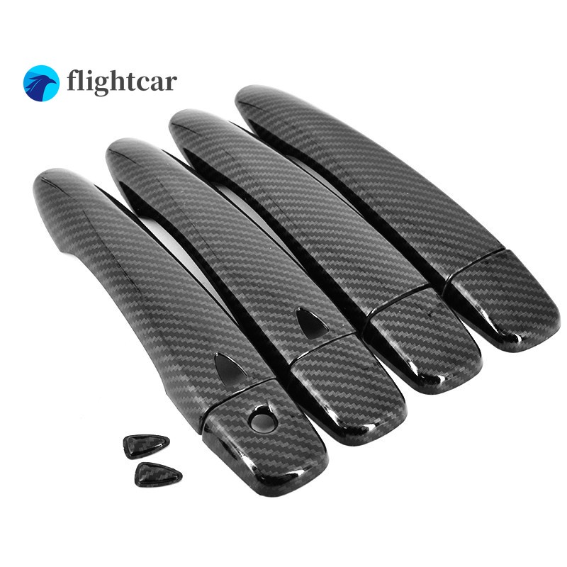 Vỏ bọc tay nắm cửa họa tiết sợi carbon cho xe hơi NISSAN ALMERA 2020-2021