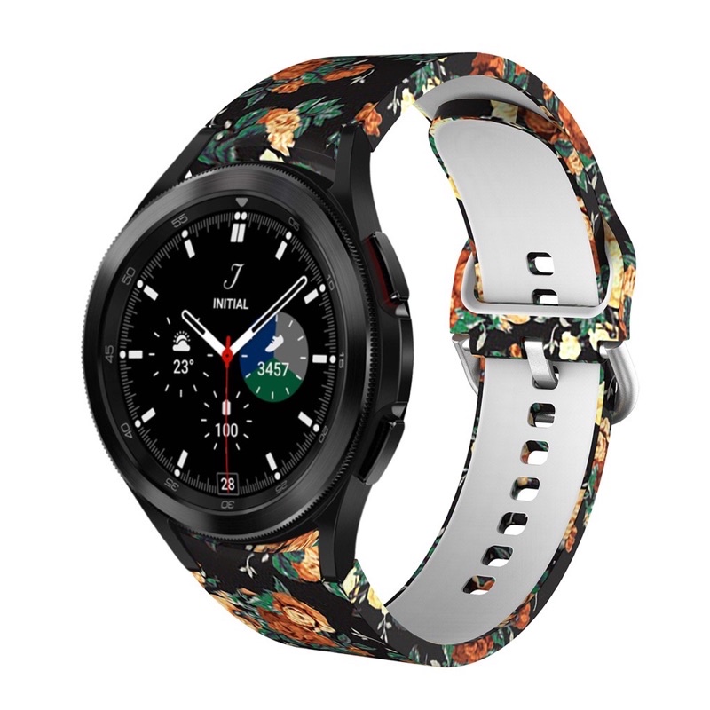 Dây đeo thay thế Slicon hoa lá cành cho đồng hô thông minh Samsung Watch 4 40mm ,44mm