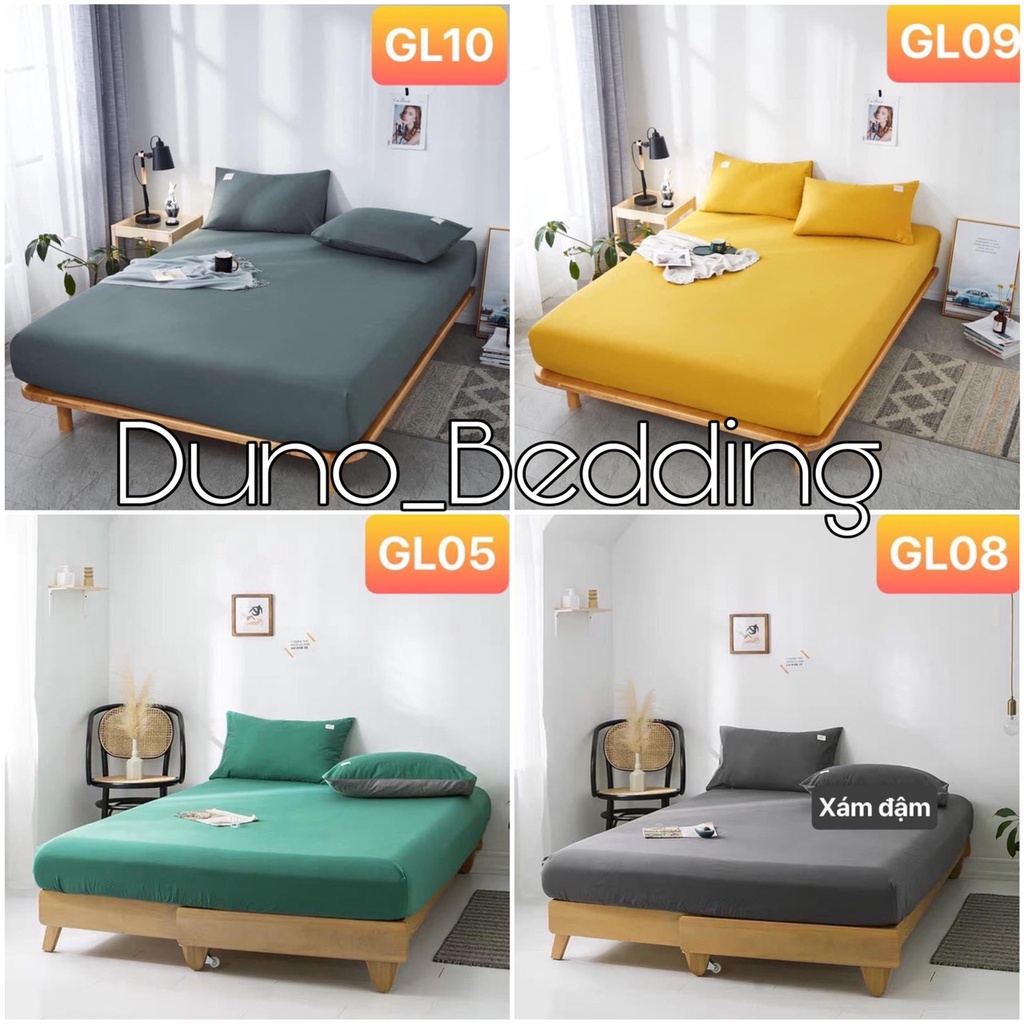 Ga giường Cotton TC (có 2 vỏ gối) ❤️ FREESHIP ❤️(màu 1-9)Bộ ga giường và vỏ gối cotton Tici đủ kích thước 1m4 1m6 1m8 2m