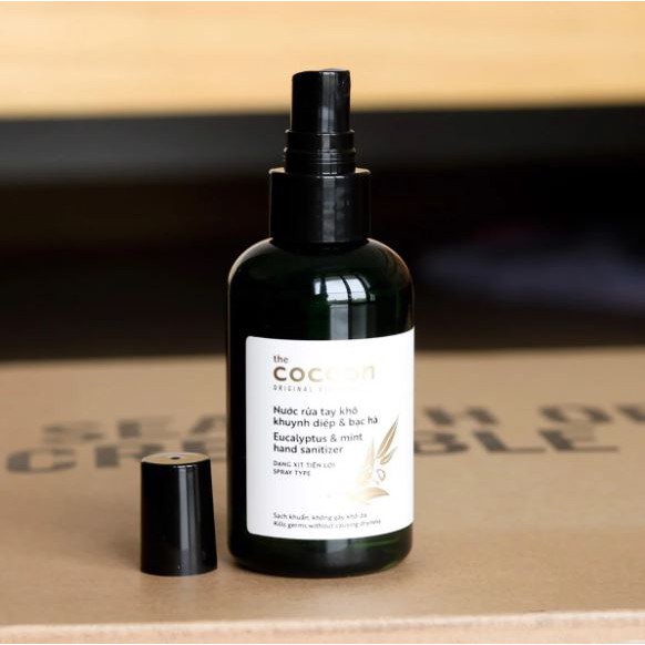 Nước Xịt Rửa Tay Khô, Vật Dụng Giúp Kháng Khuẩn The Cocoon Eucalyptus &amp; Mint Hand Sanitizer 140ml