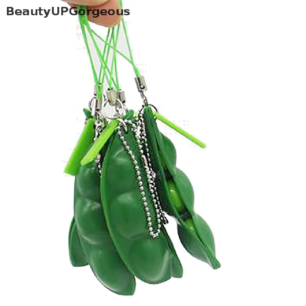 Móc Khóa Hạt Đậu Nành Bóp Giảm Căng Thẳng Bằng Cao Su Tốt lắm.