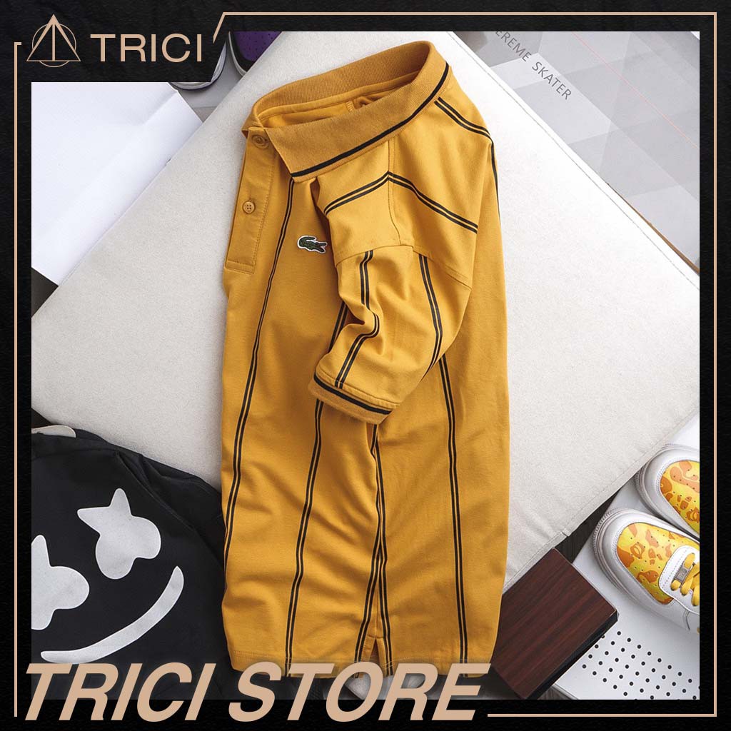 Áo thun nam có cổ 👕FREESHIP👕 áo thun polo Lacoste- 100% cotton 4 chiều PLLC01 | BigBuy360 - bigbuy360.vn