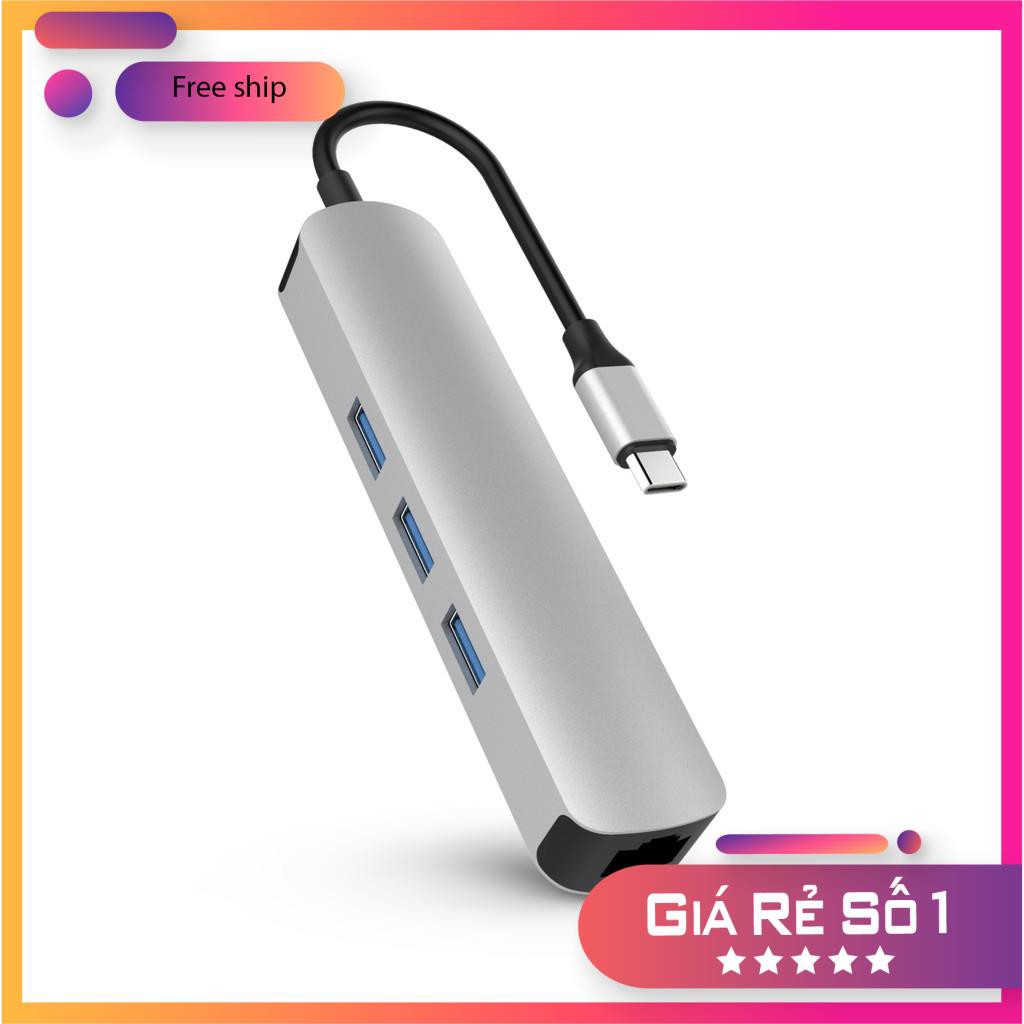 CỔNG CHUYỂN USB-C HUB HyperDrive 4K HDMI 6-IN-1 hàng chính hãng USA