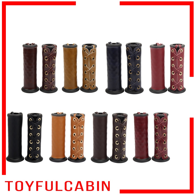 Cặp vỏ bọc tay lái xe máy bằng da nhân tạo màu đen