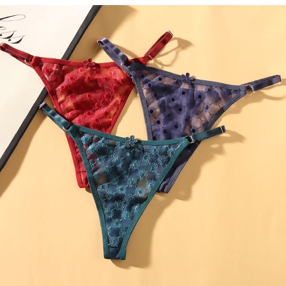 【 40kg-75kg】 Quần Lót Nữ Cạp Thấp Ren ZT011#Quần Lót Trong Suốt Thoáng Khí Thoải Mái Chất Lượng 3023-2269