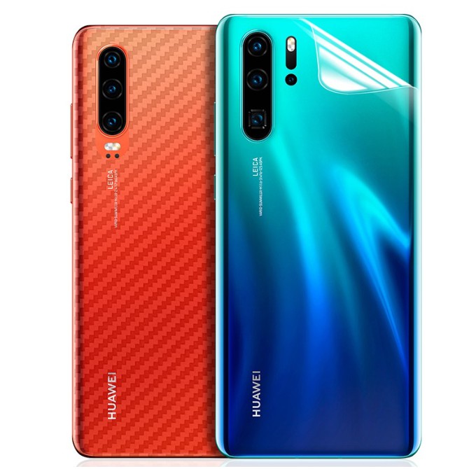 Set 2 Miếng Dán Sợi Carbon Bảo Vệ Mặt Lưng Điện Thoại Huawei NOVA 5T/NOVA 3/3I/P30/P 30PRO/P20