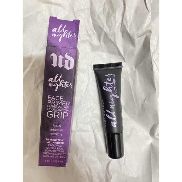 Kem lót Urban decay all nighter face primer longwear foundation grip 5ml minisize fullbox