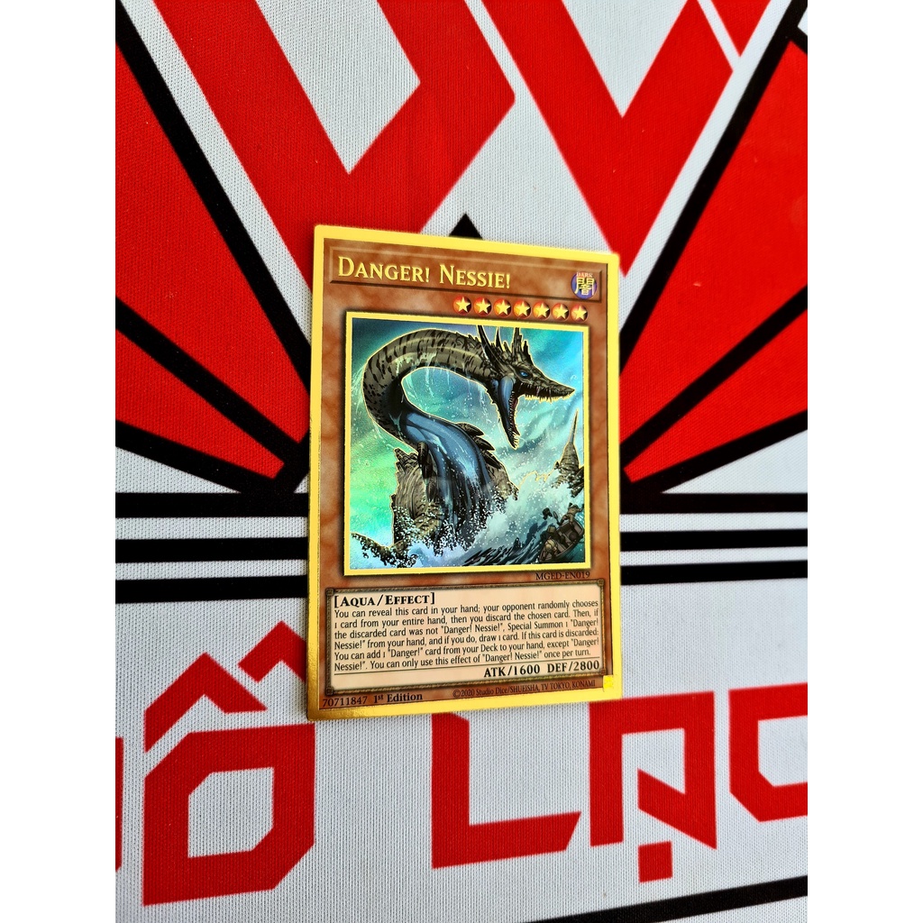 Thẻ Bài Yugioh Monster Danger! Nessie! - MGED-EN019 - Premium Gold Rare 1st Edition