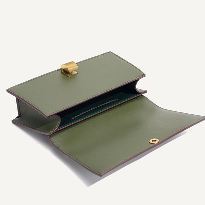 Túi Đeo Chéo Dây Xích Có Khóa Phong Cách Phương Tây Cao Cấp Cho Nữ