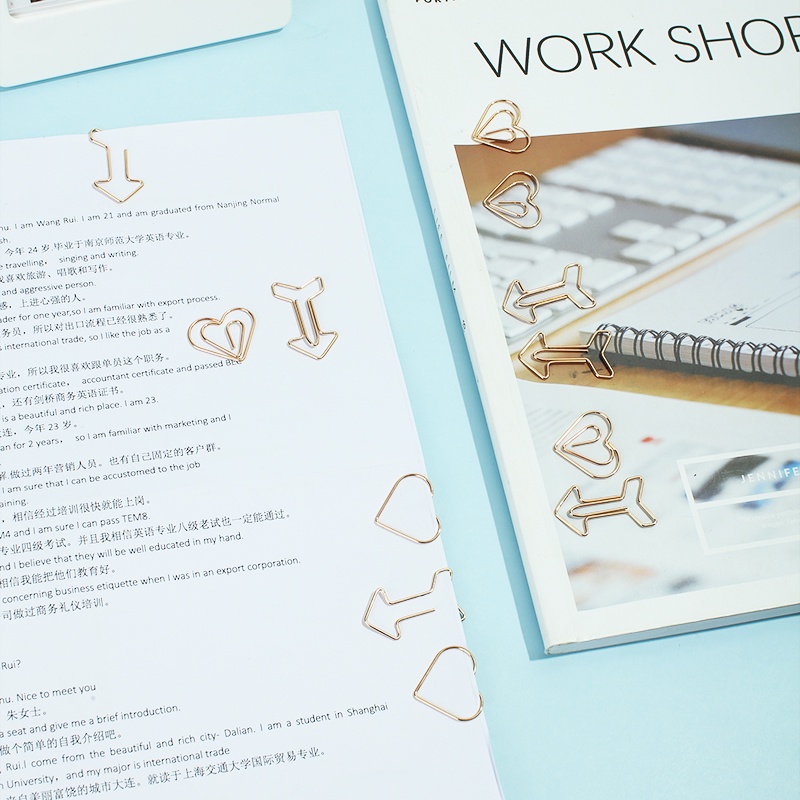 [LIFEMC02BPABAU -10% đơn 250K] Ghim vòng kẹp giấy kim loại nhiều hình Deli - 1 set 12 chiếc - 55/56/57