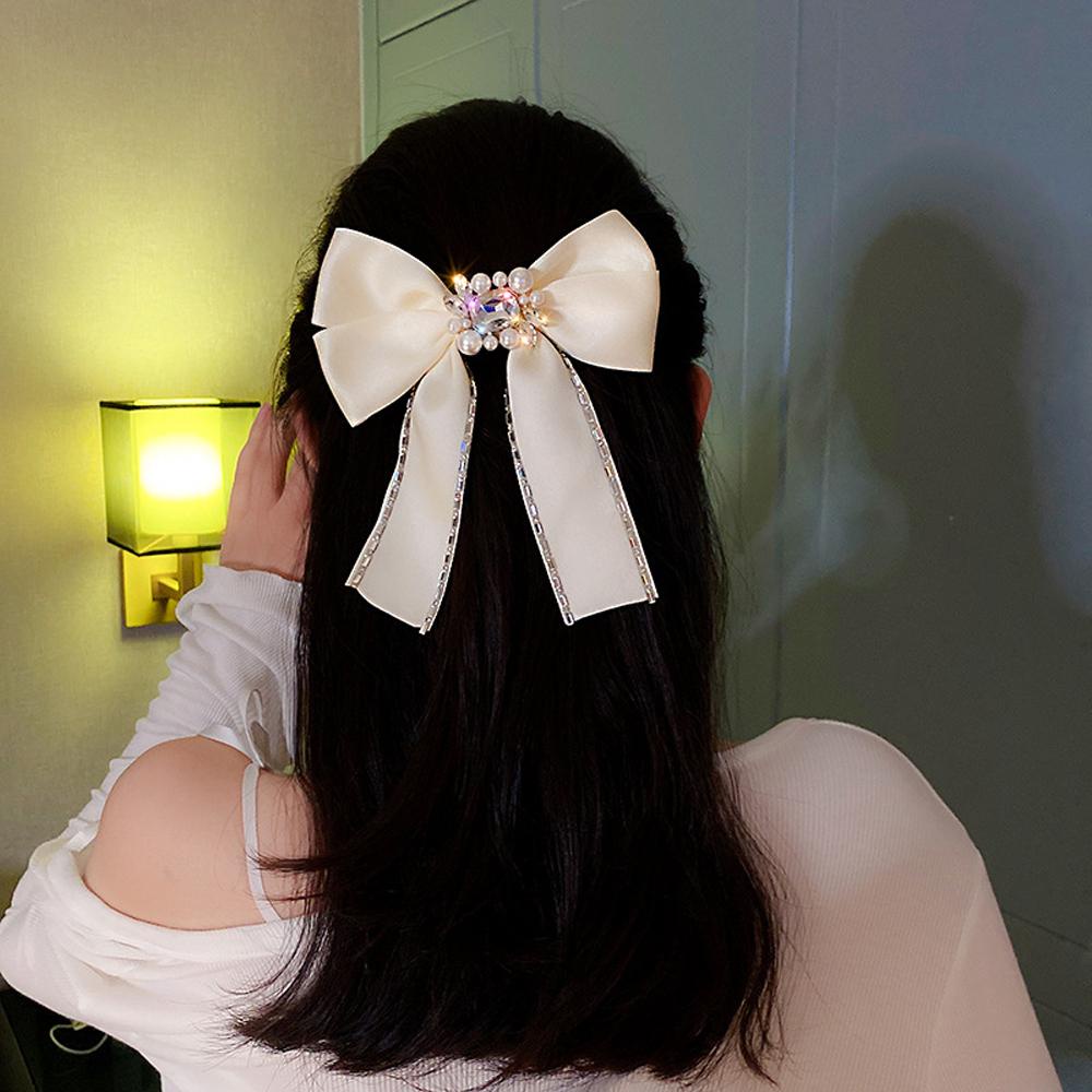 Kẹp Tóc Nơ Lớn Bằng Hợp Kim Cho Cô Dâu