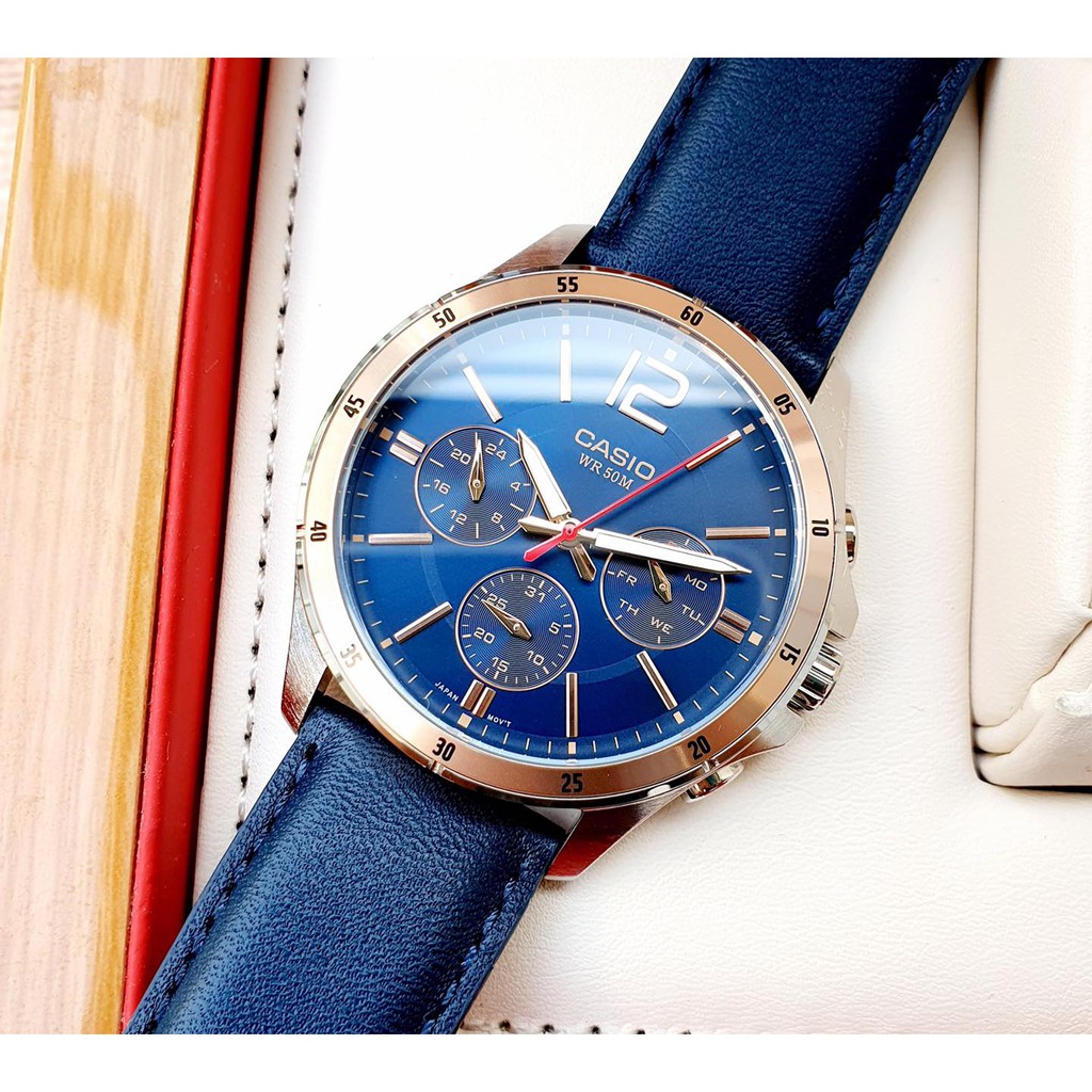 Đồng hồ nam CASIO chính hãng MTP-1374L, dây da | BigBuy360 - bigbuy360.vn