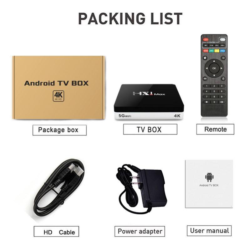 Android tivi box HX1max 2GRAM +16GROM  android 7.1 Smart tv box  giá rẻ - Hàng xịn