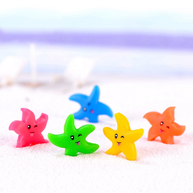 Set 5 Mô Hình Sao Biển Mini Trang Trí Sân Vườn