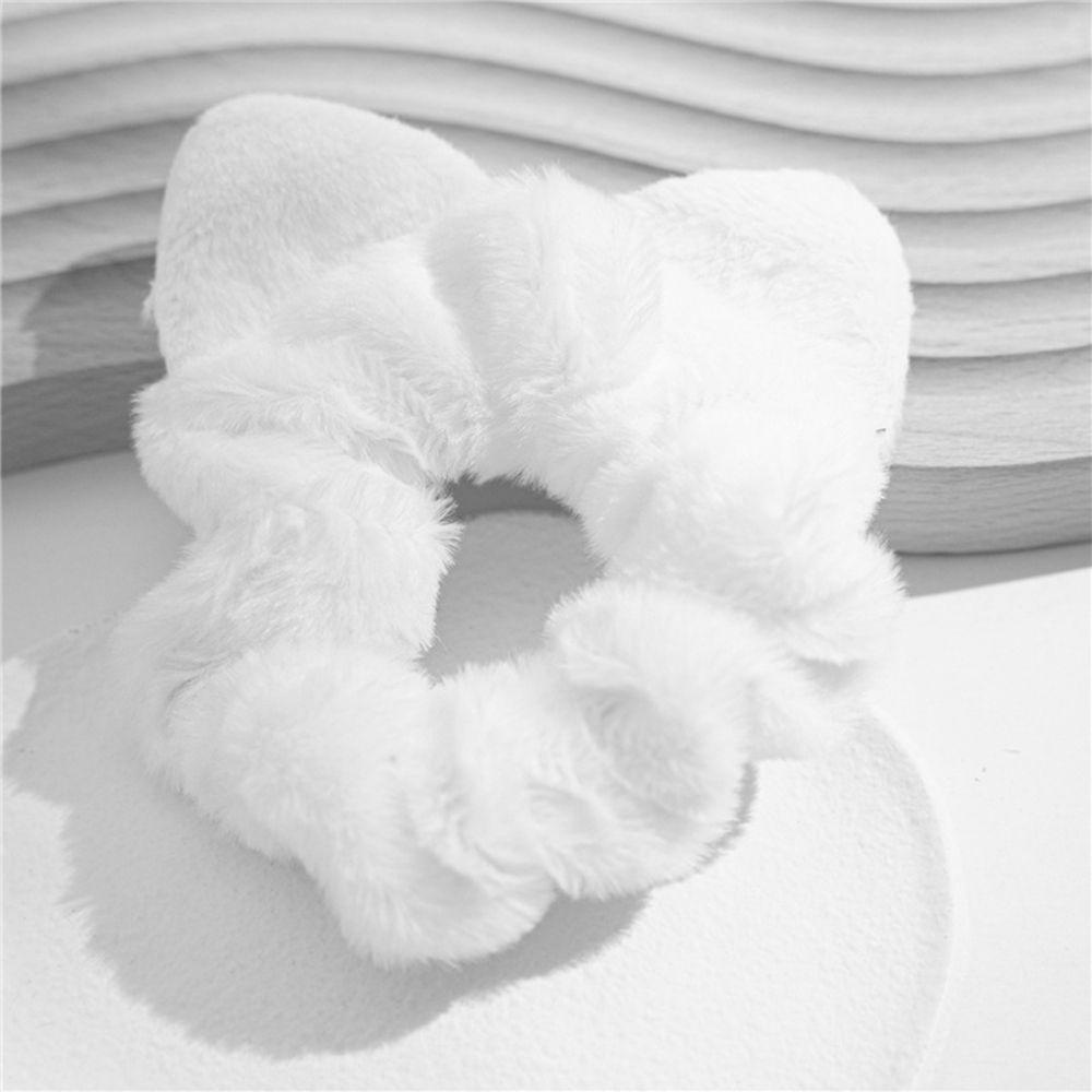 MXGOODS Dây Cột Tóc Đuôi Ngựa Bằng Vải Bông Hình Tai Mèo Đơn Giản Cổ Điển Cho Nữ
