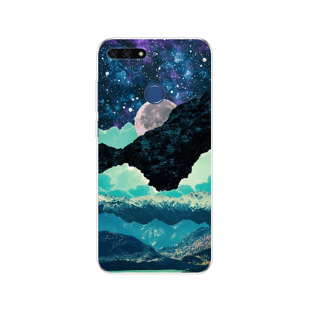 Huawei Nova 2 Lite/Honor 7C/Y7 Prime 2018 5.99" Cover Starry Sky Painted Phone Casing Soft TPU Silicone Case