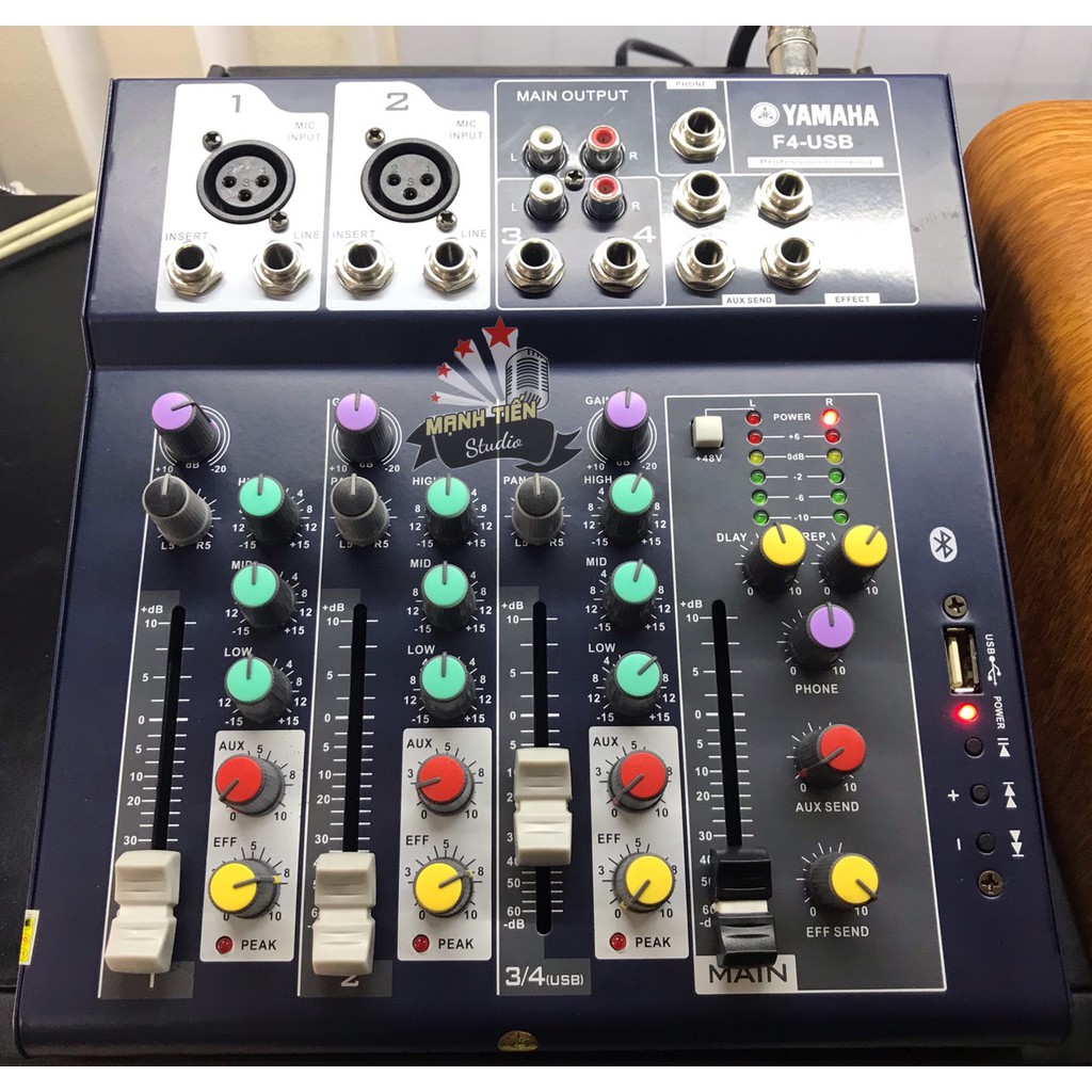 [COMBO GIÁ TỐT] Bàn trộn âm thanh Mixer F4 - Micro thu âm chuyên nghiệp SM8B âm thanh chuẩn phòng thu live stream