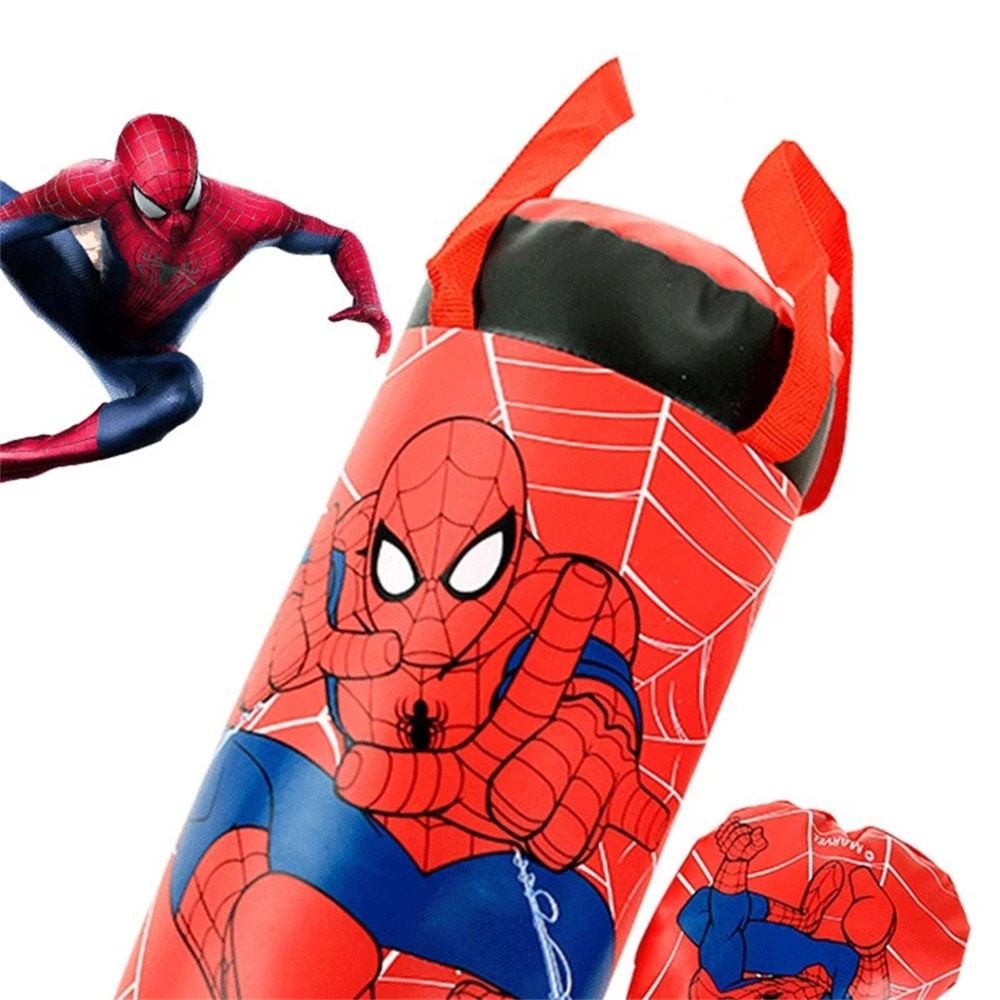 Bộ găng tay và bao cát mini hình người nhện dùng tập boxing/ thể thao ngoài trời cho bé tiện dụng