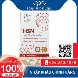 Viên uống HSN Deep Blue Health dưỡng ẩm sáng da dưỡng tóc móng