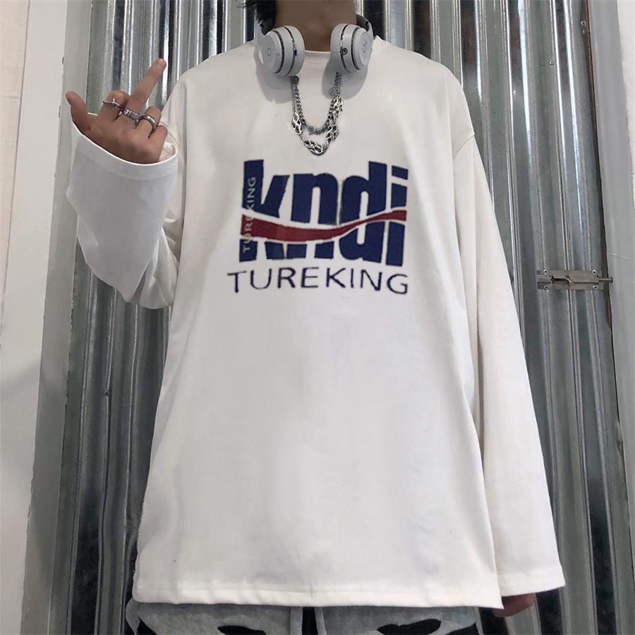 Áo Thun Nam Dài Tay Màu Tối In Hình Trái Tim Cá Tính