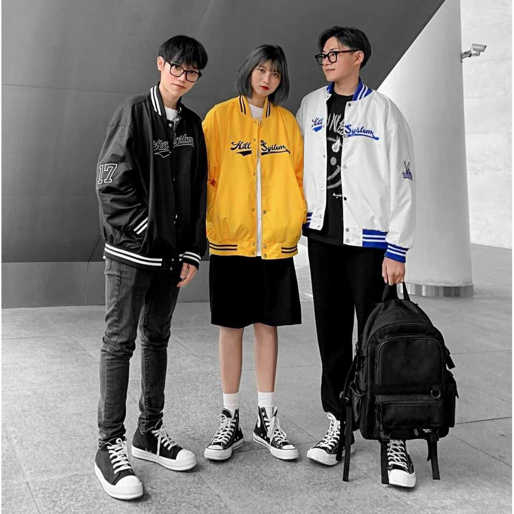 Áo Khoác Bomber Jackets - Áo Khoác Dù 2 Lớp Unisex Nam Nữ KILL SYSTEM Form Rộng Ulzzang KUN