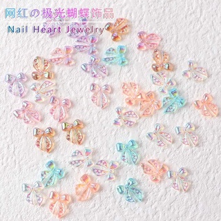 Set 50 viên charm nơ thạch ánh hologam