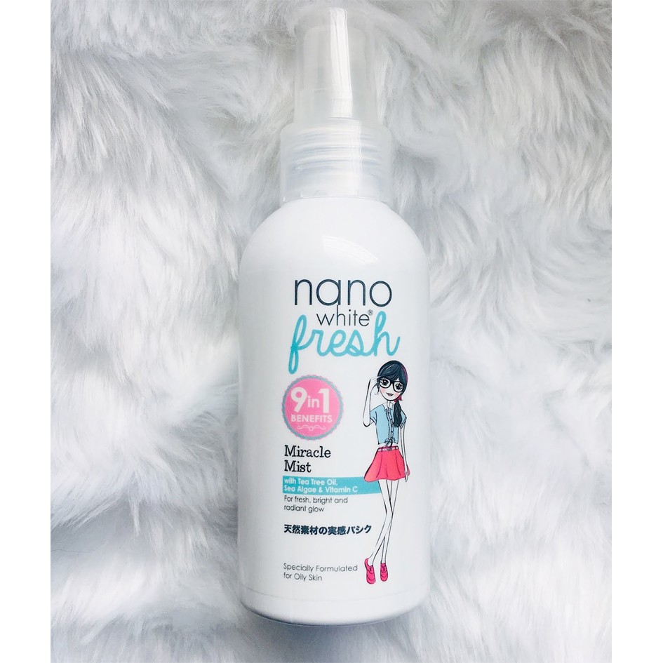 Xịt khoáng dưỡng da và ngăn ngừa mụn NanoWhite Fresh 9in1 | BigBuy360 - bigbuy360.vn