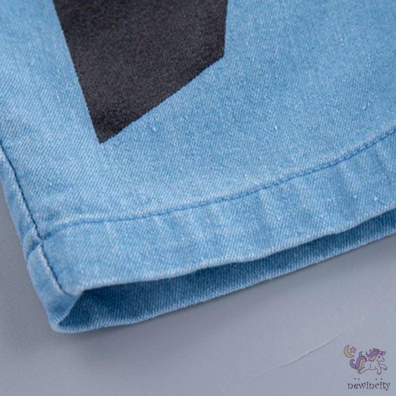 Bộ Áo Thun Kẻ Sọc + Quần Short Jean Cho Bé Trai