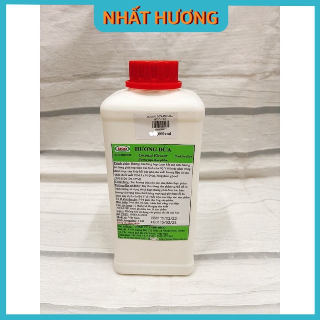 Hương Dừa Không Màu Bico 1kg