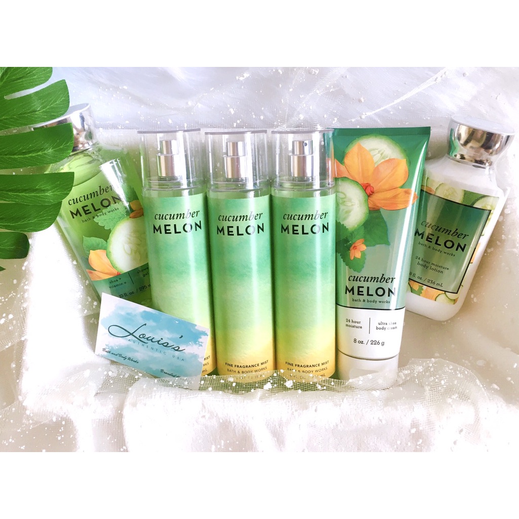 [ CUCUMBER MELON ] Trọn bộ chăm sóc cơ thể Bath & Body Works Mỹ