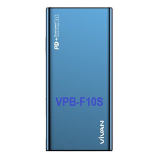 Pin sạc dự phòng 10000mah vivan vpb-f10s 18w - sạc nhanh chuẩn pd/qc 3.0, 2 input 3 output - hàng chính hãng