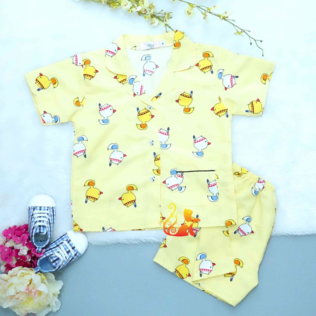 Đồ Mặc Nhà &quot;Vịt lông vũ&quot; Pijama Kate Thái - Cho Bé 8 - 38kg.