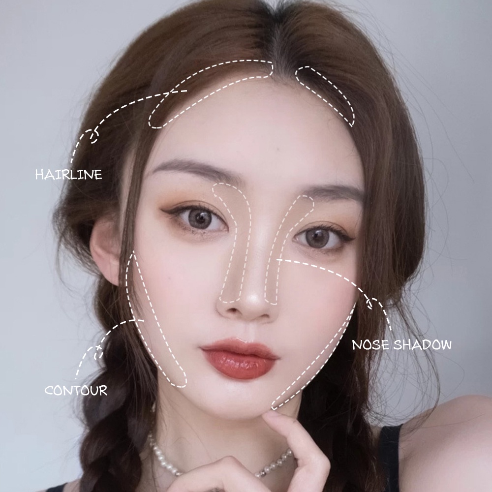 Phấn Trang Điểm Chân Mày Chống Thấm Nước Đa Năng Màu Sắc Tự Nhiên JP6 YR