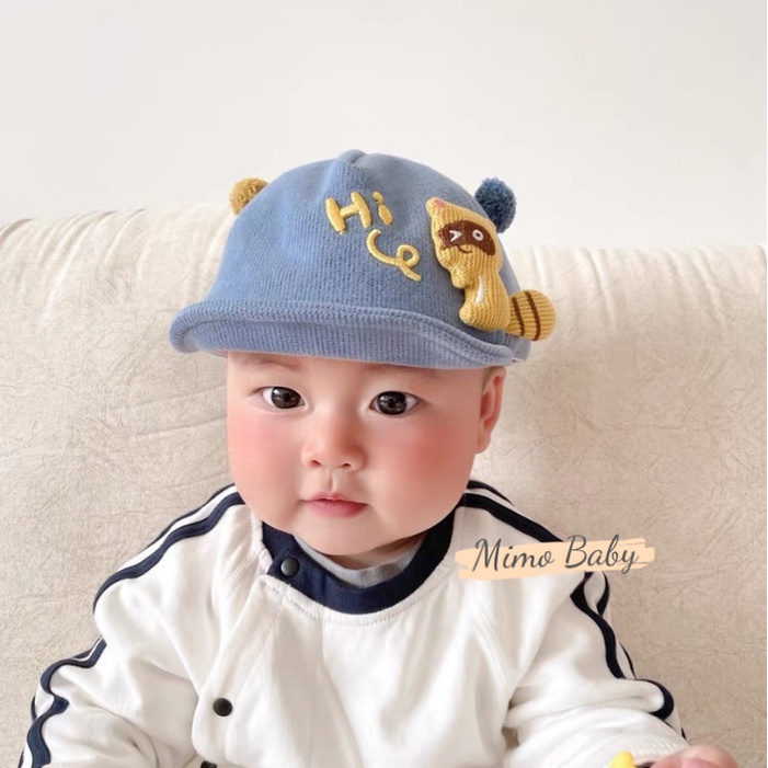 Mũ nón lưỡi trai mềm hình chú chồn tai bông dễ thương cho bé MH129 Mimo Baby