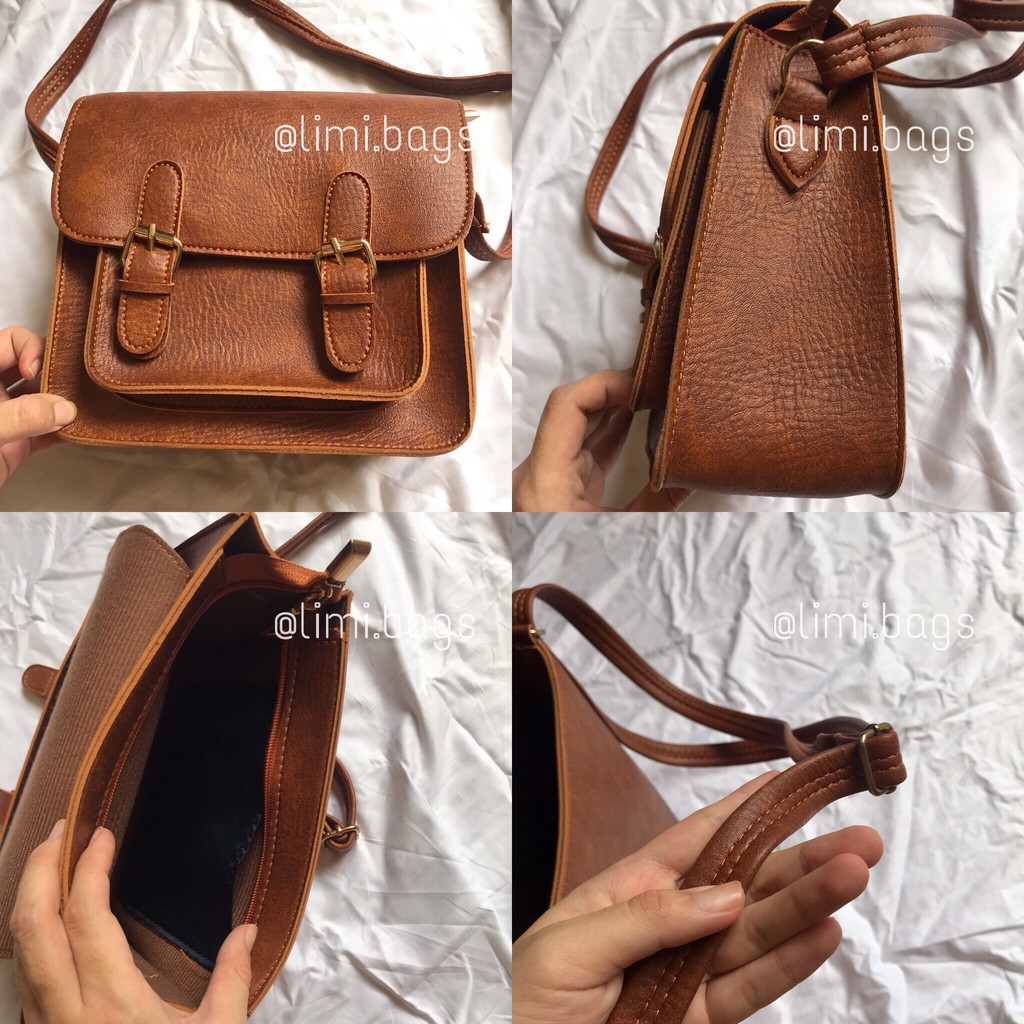 Túi Đeo Chéo Nữ Vintage Da (BEST SELLER) Stu Bags - Ulzzang Limi bags | BigBuy360 - bigbuy360.vn