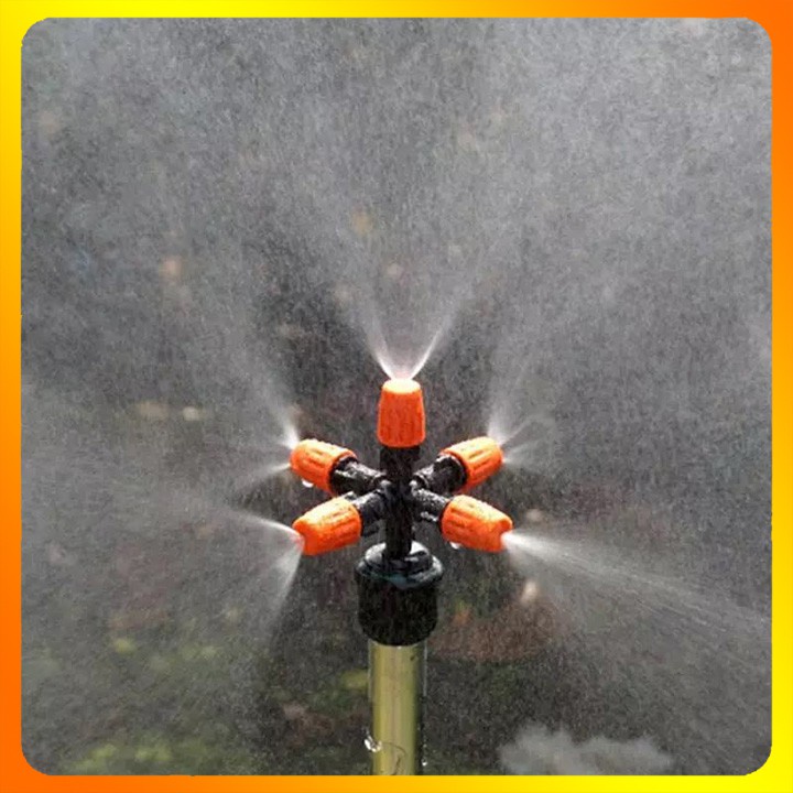 Béc phun sương 5 cửa CAM có van áp chống nhỏ giọt ren 21mm