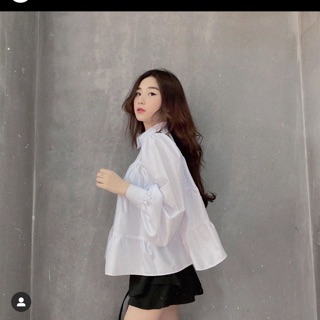 Áo sơmi babydoll dion shirt tí ngoan