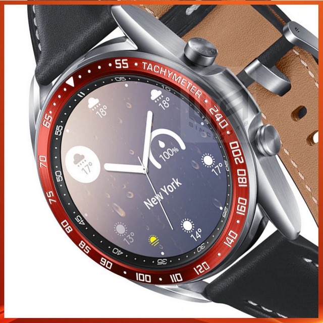 Viền Thép Bezel Samsung Galaxy Watch 3 (41mm và 45mm) viền thép khắc chìm, tặng cường lực SWASTORE