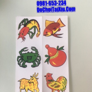 Tem bầu cua combo 2 bộ loại đẹp(không kèm hột)