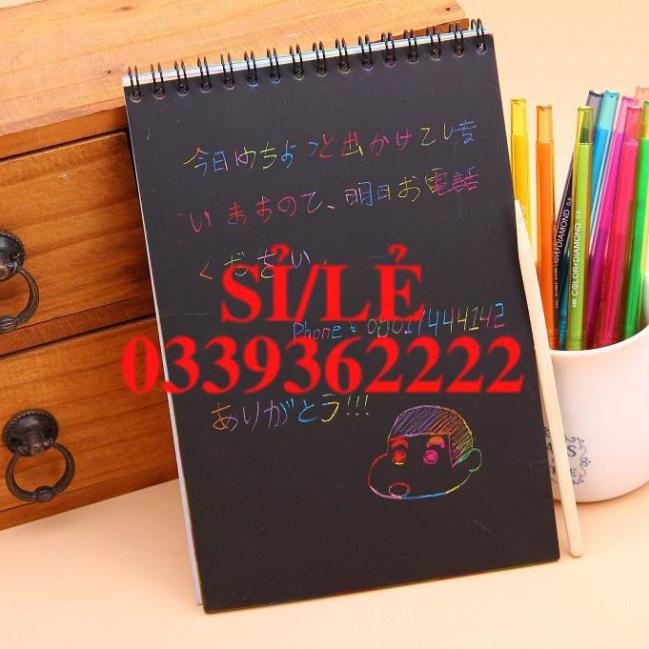 [ HAIANHSHOP ] Sổ Vẽ Cầu Vồng Ma Thuật Khổ A6 (10*14cm) - Scratch Note - Sổ Cào Kích Thích Sáng Tạo Duashop &gt;