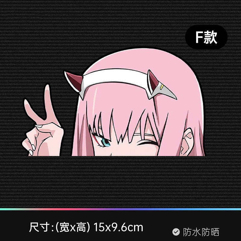 Miếng sticker hình anime Cyberpunk 02 2d trang trí xe