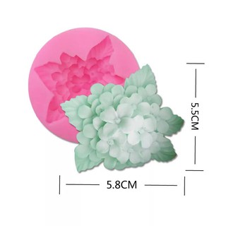 Khuôn hoa silicone cẩm tú cầu làm bánh gato