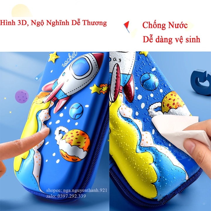 Hộp bút trẻ em 3D kiểu dáng dễ thương cho bé trai bé gái