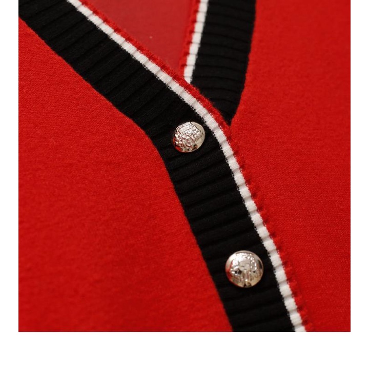 Áo khoác cardigan dệt kim dáng rộng phong cách Hàn Quốc cổ điển cho nữ