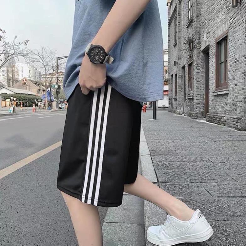 Quần 3 sọc Gấu 194 short thun thể thao vải co dãn ,mềm mịn - from slimfit