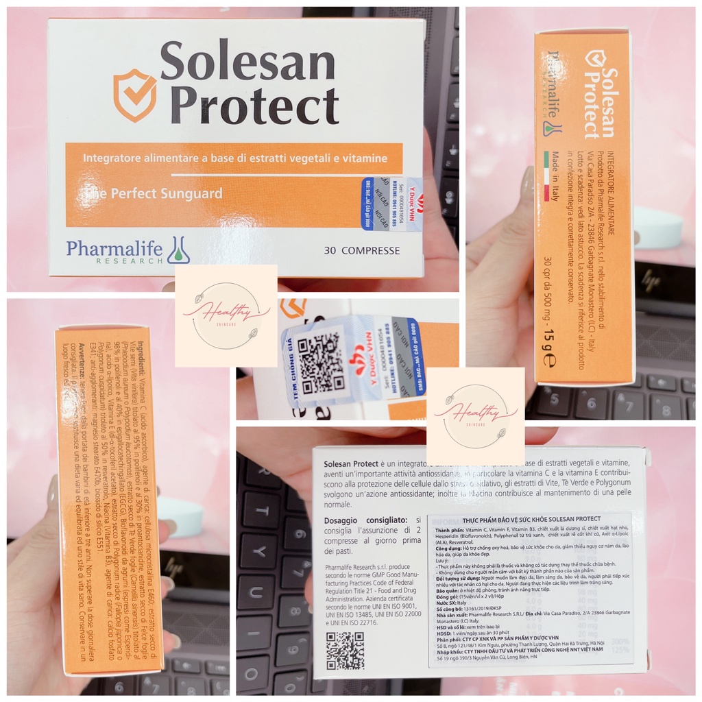 Viên Uống Chống Nắng Và Sáng Da Pharmalife Solesan Protect 30 Viên